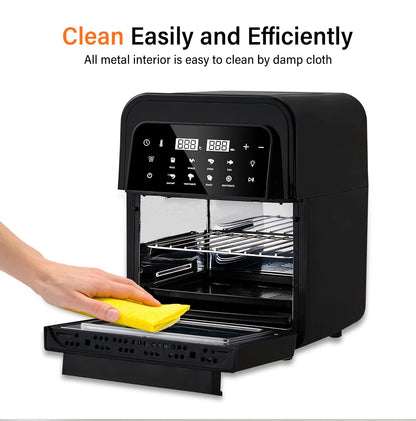 BioloMix Multifunctional 7L Air Fryer without oil electric oven, Dehydrator, Convection Oven, Touch Screen Presets Fry, Roast.