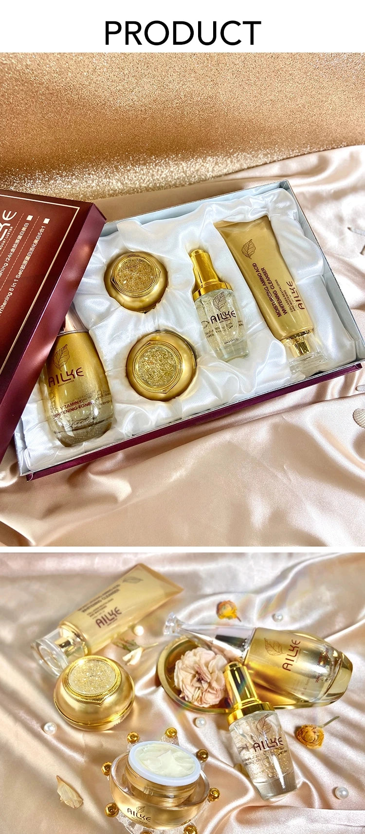 AILKE cosmetics facial skin care sets moisturizing whitening sleeping women beauty wrinkle cream face products female Wholesale.