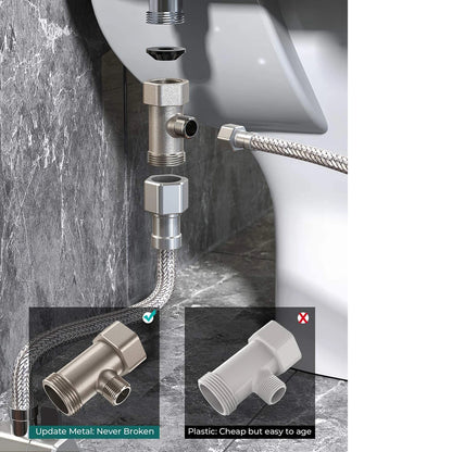 Bidet-Toilettensitzaufsatz, nicht elektrisch, selbstreinigend, Doppeldüsen, zum Waschen heiß, kalt, Mixer, Wasser, Damen-Badezimmer-Zubehör, Sprühgerät