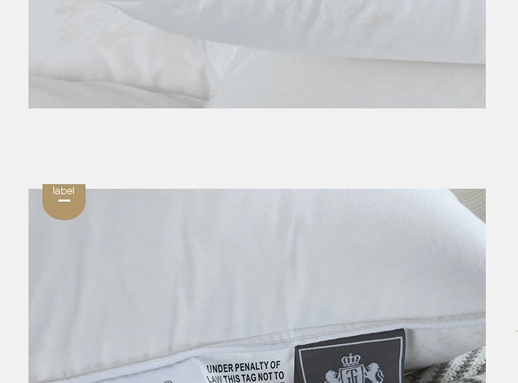 Down Pillow 100% Goose Down Feather Household Down Pillow Three layer down+feather+down pillow  size height can be customized.