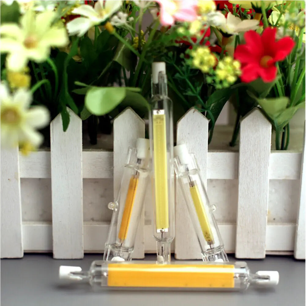 R7s LED 78mm 118mm 7W 12W 15W 25W Dimmable COB Bulbs Ceramic Glass Tube Light Ampoule Replacement Halogen Bombillas Spotlight.