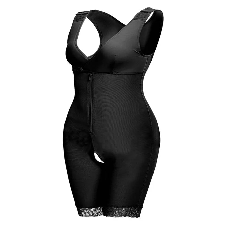 Zip Waist Lace Slimming Shaper Corset Control Shapewear Butt Lifter Strap Body Shaper Underwear Bodysuit Women Plus Size S-6xl.