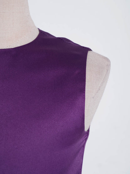 Mädchen Sommer ärmelloses Prinzessinnenkleid Elegantes Satin Hochzeit Brautjungfer Partykleid Große Schleife A-Linie Tutu für Geburtstagsabend