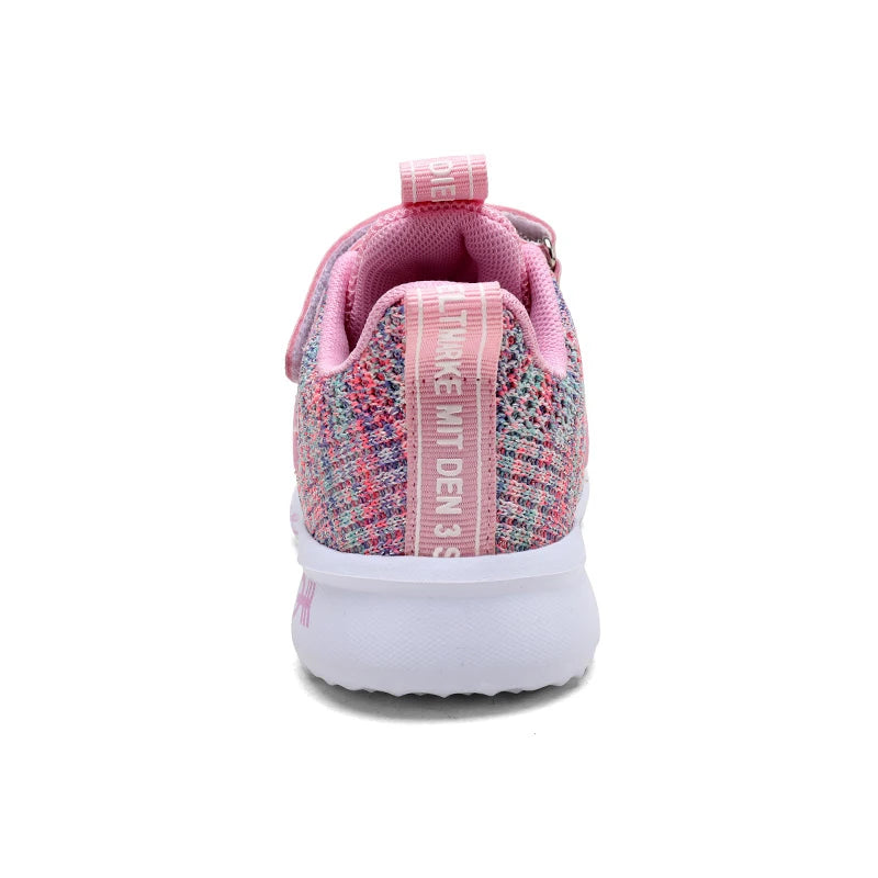 Girls Casual Shoes Light Mesh Sneakers Kids Summer Children Spring Autumn Tenis Cute Sport Cartoon Female Running Sock Footwear.