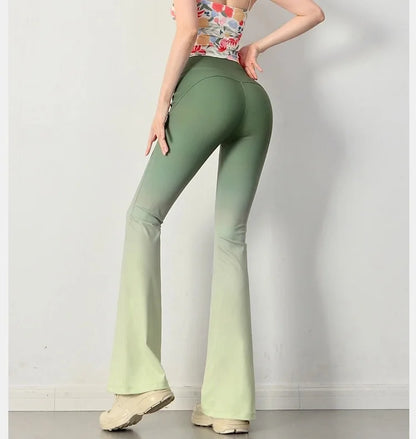 ZWFS-  Tuman1325 New Arrival Ladies Fashion Yoga Pants Women's Boot Cut Design Stylish Long Pants High Waist  Color Sportswear