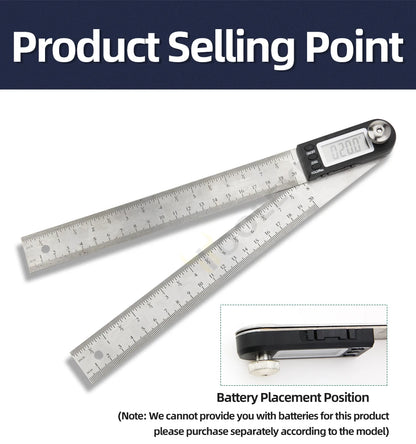 Goniometer, elektronischer Winkelmesser, digitales Messgerät, Winkelmesswerkzeug, Mehrwinkellineal, Holzbearbeitungswerkzeuge, Messgerät, Winkelsucher 360°
