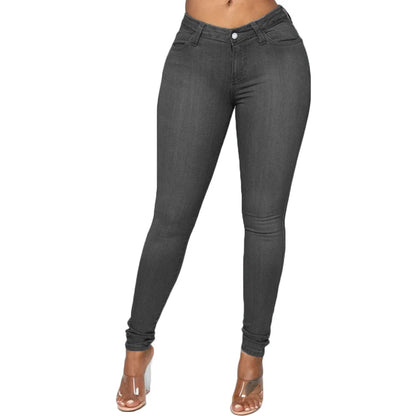 XS-6Xl High Waist Stretch Skinny Pencil Jeans Pants Women Plus Size Denim Trouser.
