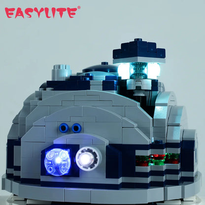 EASYLITE LED Lighting Set For 75308 Star R2-D2 Robot Building Blocks Collectible DIY Toys Not Include Bricks Only Light Kit.