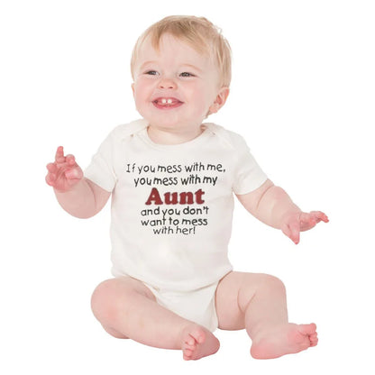 Überraschung Neue Tante Verrückte Tante Baby Säugling Ein Stück Baby Ankündigung Hemd Lustige Tante Baby Boy Sommer Kurzarm Bodys.