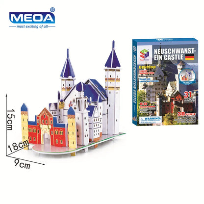 40 Style World Famous Architecture Building 3D Puzzle Model Construction 3D Jigsaw Puzzle Toys For Kids Christmas Gift.