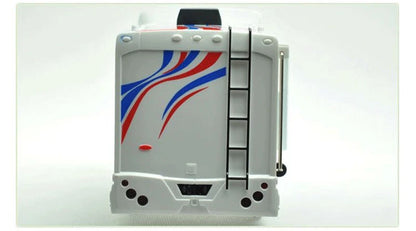 1:28 Diecast Luxury RV Recreational Vehicle Car Model Metal Camper Van Motorhome Touring Car Model Sound and Light Kids Toy Gift.