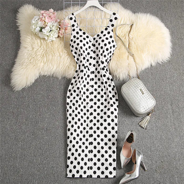 ALPHALMODA-Stretchy Tank-Kleid für Damen, schmales Baumwollkleid, einreihig, Blumendruck, elegant, Sommer, neu.