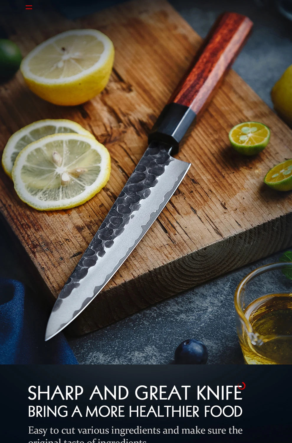 HEZHEN 1PC-5PC Kitchen Knife Set Chef Utility Stainless Steel 3 Layers Composite Steel Santoku Nakiri Kitchen Accessories