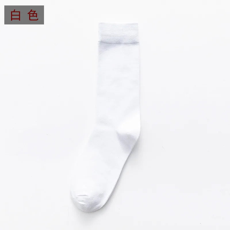 5Pairs New High Quality Business Casual Men Socks Black Men's Dress Long Socks Autumn Keep Warm Colorful Full Happy Socks Male