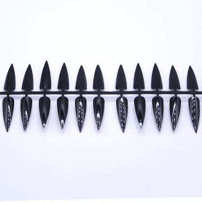 240Pcs Nail Art Set Clear Natural Full Cover Oval Sharp End Stiletto Long False Nails Tips for Artificial Manicure in Salon.