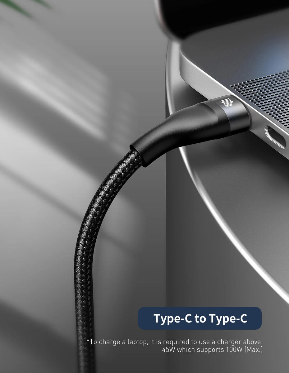 Baseus 3 in 1 USB Type C Cable for iPhone 15 14 13 12 Pro Charger Cable 100W Micro USB Type C Cable for Macbook Samsung Xiaomi.