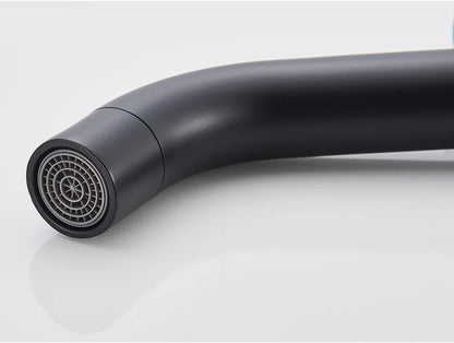 Black Basin Faucet Bathroom Washbasin Water Mixer Tap Hot Cold Water Basin Sink Tap Bathroom Faucet Tap Brushed Gold Faucet