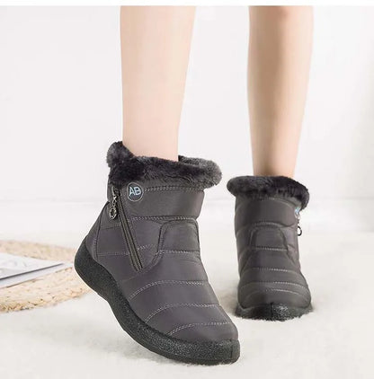 Snow Women Boots Comfortable Women's Boots Waterproof Women Shoes Zipper Shoes Woman Soft Fur Women's Winter Boots Botas Mujer.