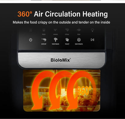 BioloMix Multifunctional 7L Air Fryer without oil electric oven, Dehydrator, Convection Oven, Touch Screen Presets Fry, Roast.