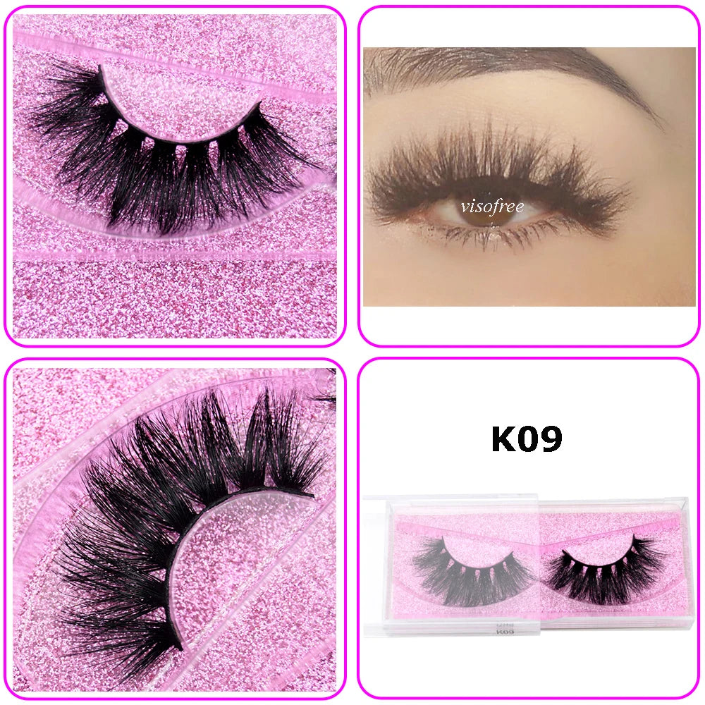 Mink Eyelashes Hand Made Crisscross False Eyelashes Cruelty Free Dramatic 3D Mink Lashes Long Lasting Faux Cils for Makeup Tools.
