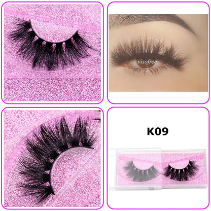Mink Eyelashes Hand Made Crisscross False Eyelashes Cruelty Free Dramatic 3D Mink Lashes Long Lasting Faux Cils for Makeup Tools.