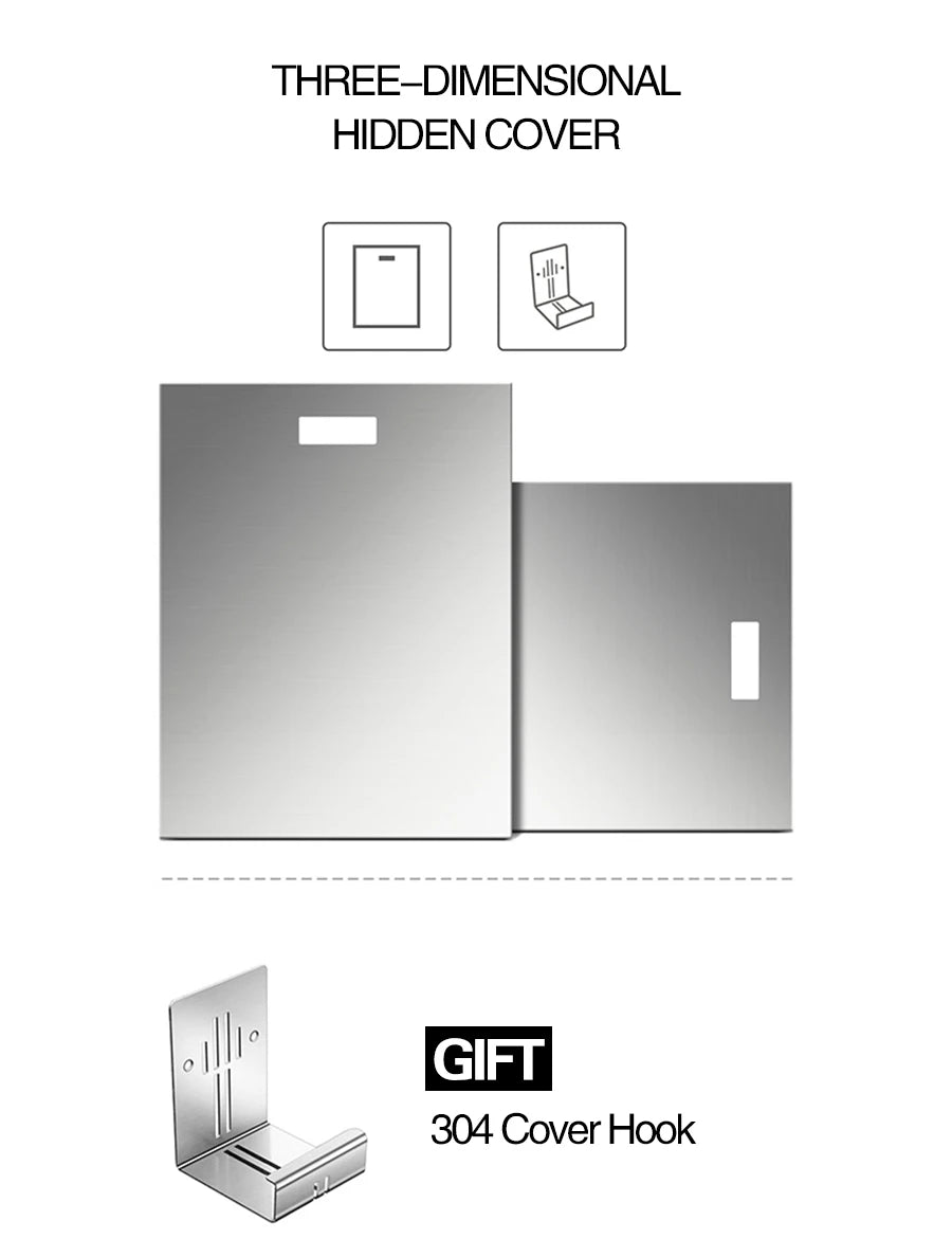 ASRAS New kitchen Sink Double Cover hidden Single Large Size 304 Stainless Steel 4mm Thickness Handmade Brushed kitchen Sink