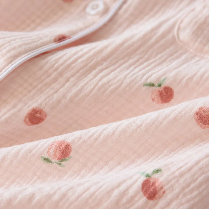 2025 sommer Damen Kurzarm Shorts Pyjamas Set 100 % Baumwolle Krepp Tuch Dünne Hause Service Zwei-stück Frühling und Herbst Lose
