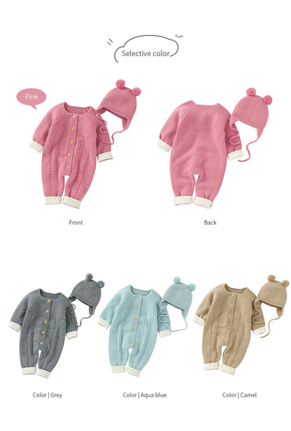 Baby Body Long Sleeve Strick Infant Kinder Unisex Overalls Kleidung Herbst Kleinkind Junge Overalls Ein Stück Kleinkind Mädchen Overall.