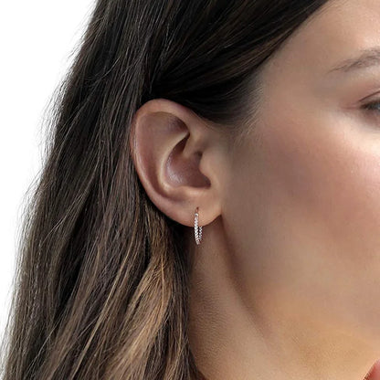 Hoop Earrings for Women Fashion Trend Micro-inlaid Zircon Small & Big Pierced Cartilage Ear Hoops Punk Jewelry Accessories E398.