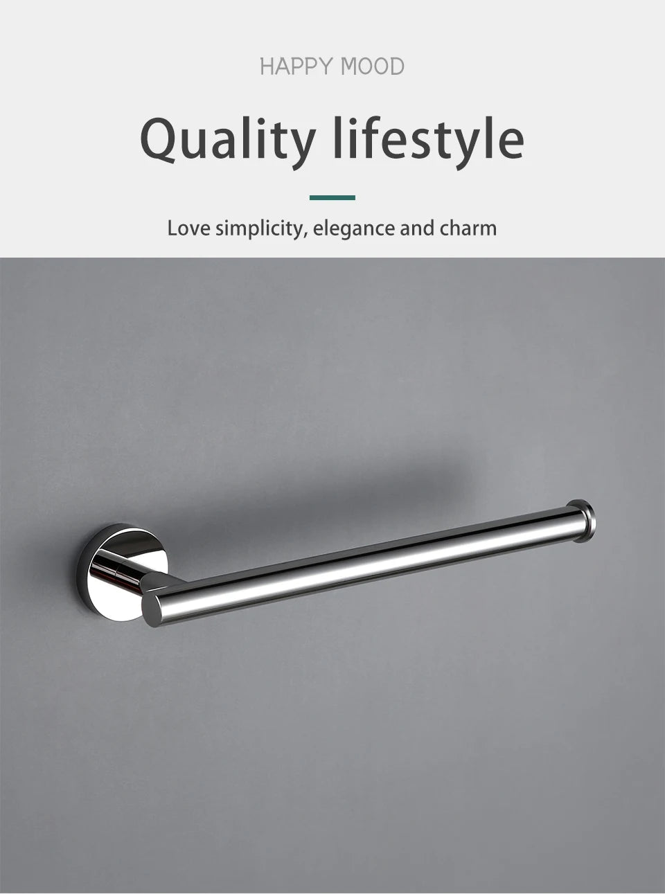 BagnoLux Edelstahl Chrom Schöne Wand Haken Wc Papier Halter Handtuch Ring Bar Selbst-Adhesive Bad Zubehör