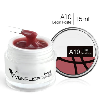 15ml Venalisa Jelly Extension Nail UV Construction Gel French Glitter Poly Nail Gel Clear Natural Camouflage Color Fibre Varnish.