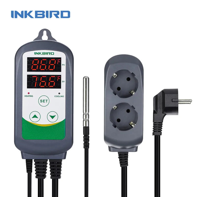 INKBIRD ITC-308 & 308WIFI EU Plug Smart Heating Cooling Temperature Controller Thermostat Regulator for Greenhouse Home Brewing.
