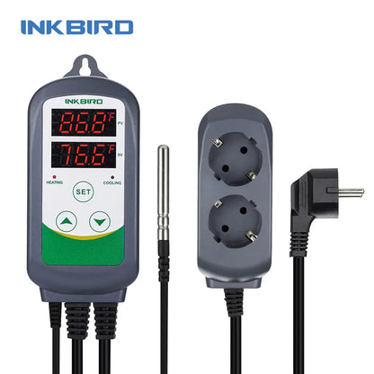 INKBIRD ITC-308 & 308WIFI EU Plug Smart Heating Cooling Temperature Controller Thermostat Regulator for Greenhouse Home Brewing.