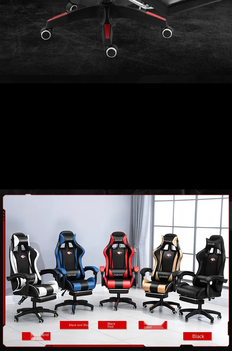 WCG Gaming Stuhl Computer Stuhl Hochwertiger Gaming Stuhl Leder Internet LOL Internet Cafe Racing Stuhl Bürostuhl Gamer Neu