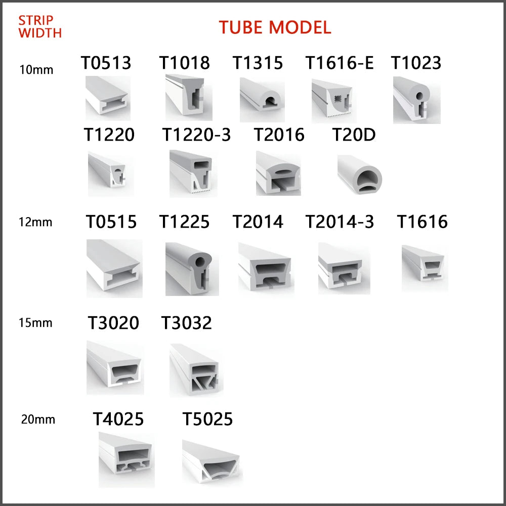 LED Silicone Tube Flexible Neon Soft Lights For SK6812 WS2812B WS2811 DIY Christmas Holiday Decoration Strip Light Tape Rope.