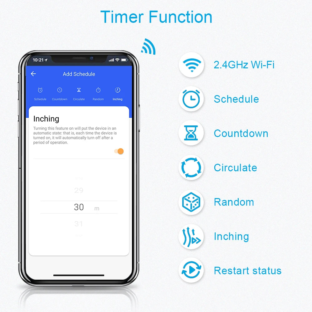 LoraTap WiFi Kessel Warmwasserbereiter EU US IL Schalter Tuya Smart Life App Fernbedienung Energieüberwachung Stimme Google Home Alexa.