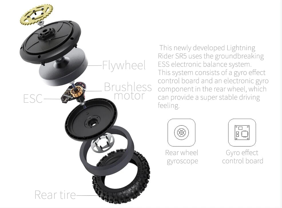 SKYRC SR5 Motorcycle RTR Brushless 1/4 Simulation RC Electric Remote Control Off-Road Cars Dirt Bike Adult Children's Toys.