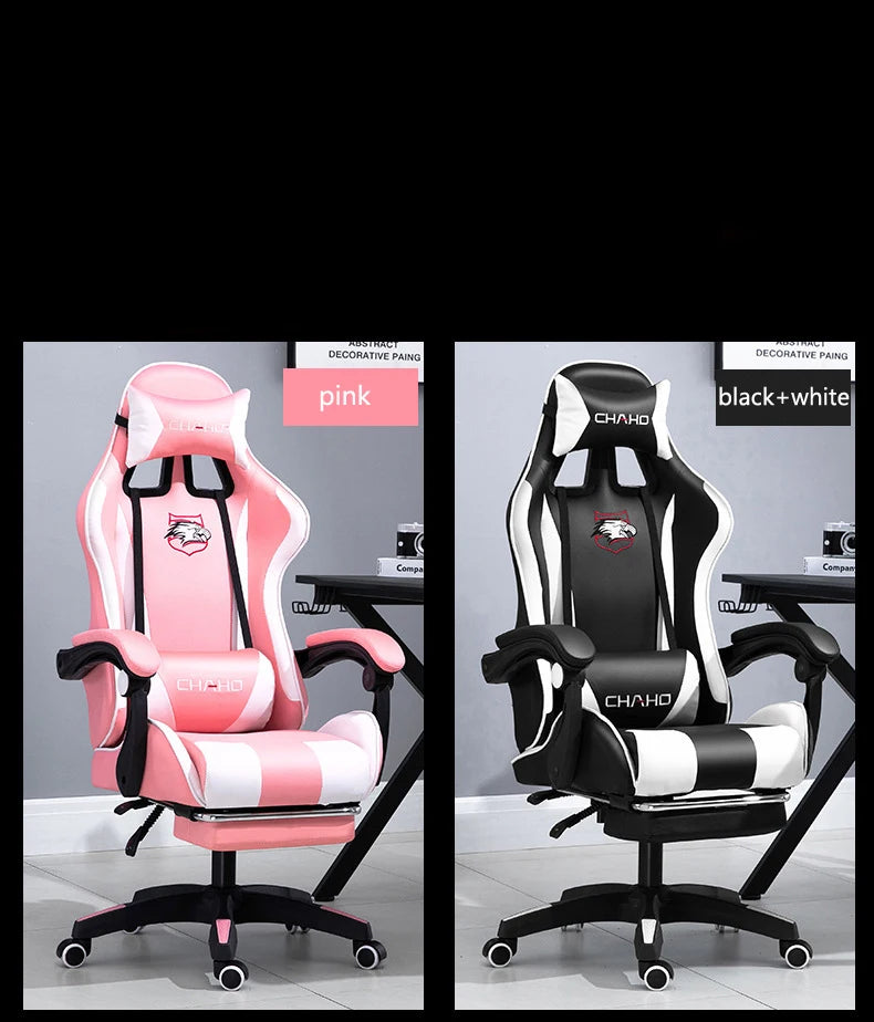 WCG Gaming Stuhl Computer Stuhl Hochwertiger Gaming Stuhl Leder Internet LOL Internet Cafe Racing Stuhl Bürostuhl Gamer Neu