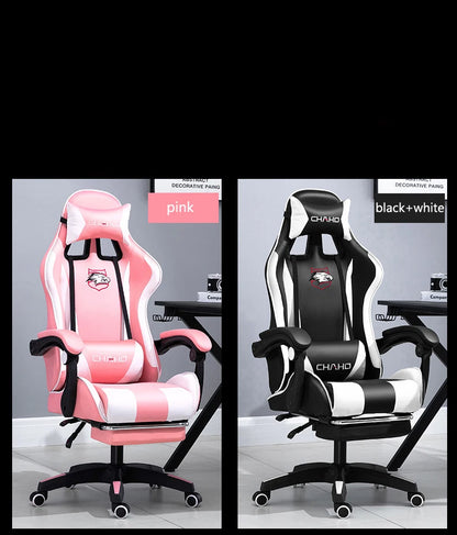 WCG Gaming Stuhl Computer Stuhl Hochwertiger Gaming Stuhl Leder Internet LOL Internet Cafe Racing Stuhl Bürostuhl Gamer Neu