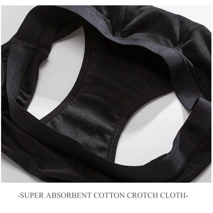 4-layer Menstrual Panties Bamboo Fiber Cotton Period Reusable Briefs Underwear Leakproof Heavy Absorbent Incontinence Lingerie.