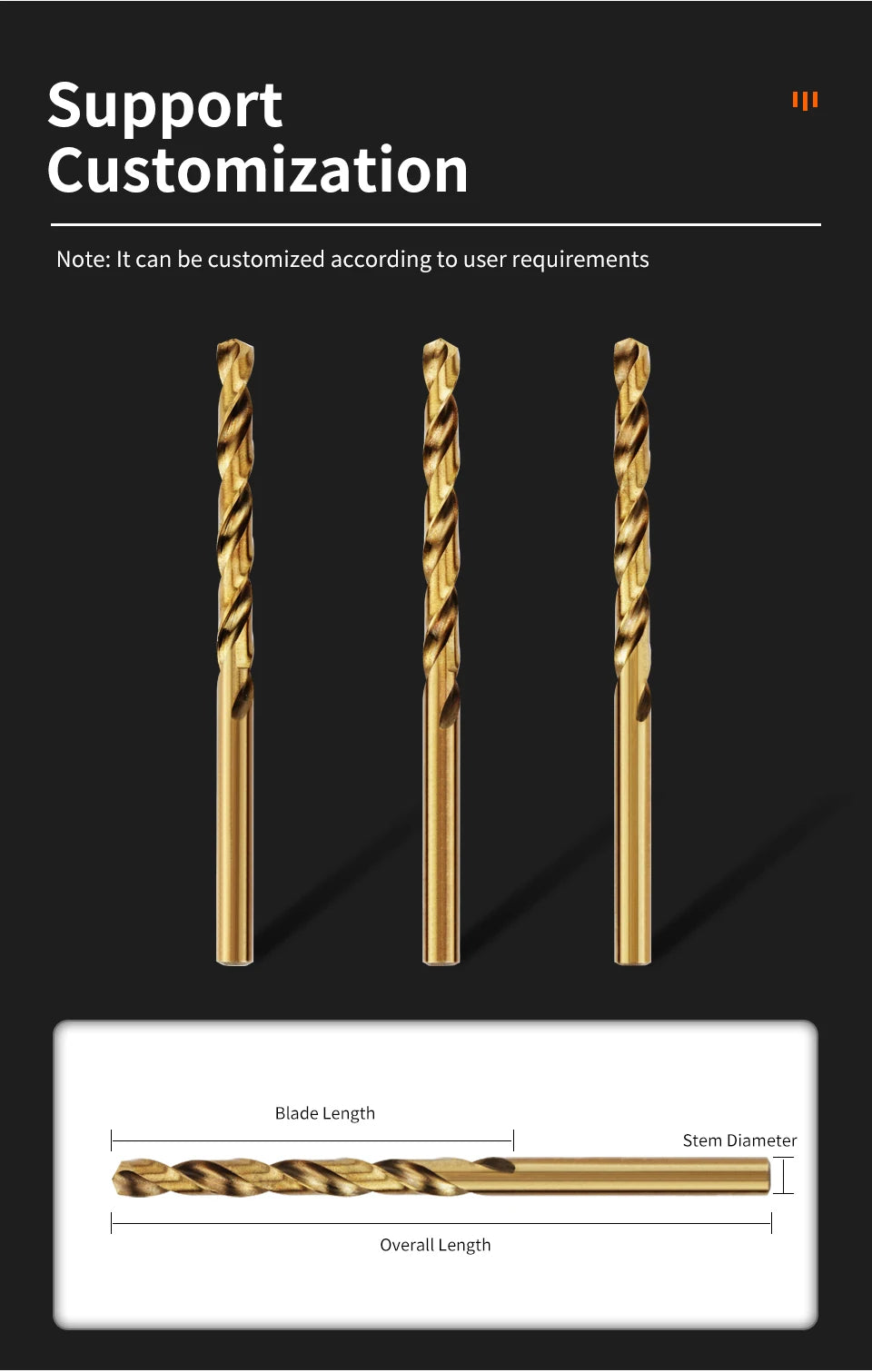 Kobalt High Speed Steel Spiralbohrer M35 Edelstahl Werkzeugset Bohrer Zubehör zum Bohren von Metall und Edelstahl