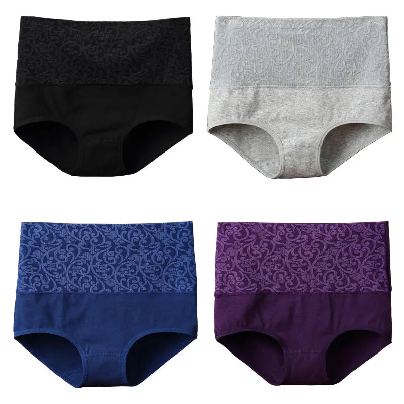Underwear for Women Cotton High Waist Panties Tummy Control Briefs Ladies Panty Full Coverage Female Lingerie Stretch Underpants