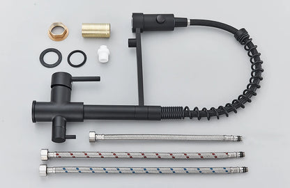 Filter Kitchen Faucet 2 In 1 Pull Down 360° Flexible Drinking Pure Water Purification Faucets Brass Hot Cold Water Mixer Tap