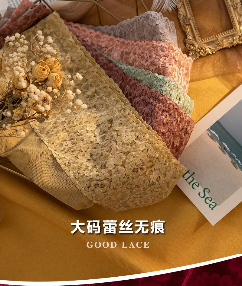 Women Lace High Waist Panties Sexy Mesh Girdle Waist Underwear Quality Plus Size Butt Lifter Knickers Tummy Slim Control Briefs.