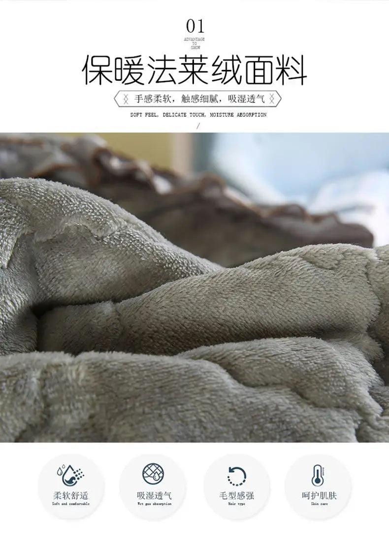 Fashion Flannel Bed Fitted Sheet Quilted Mattress Cover Soft and Comfortable Lace Fit Elastic Band Bed Sheet.