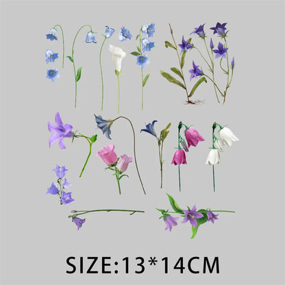 Cartoon Pflanze Blumen Aufkleber Wärmeübertragung PVC Patch Hitzeempfindliche Patches Bügelaufkleber auf Kleidung DIY Applikationen.