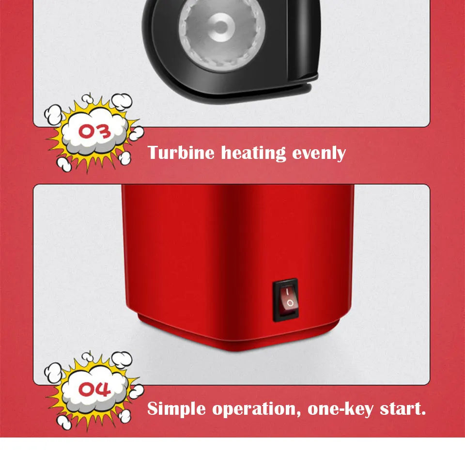 Oil-free air Corn machine,Pipoqueir eletrica hot air machine Mini Popcorn maker machine-1200W Household Healthy home kitchen.