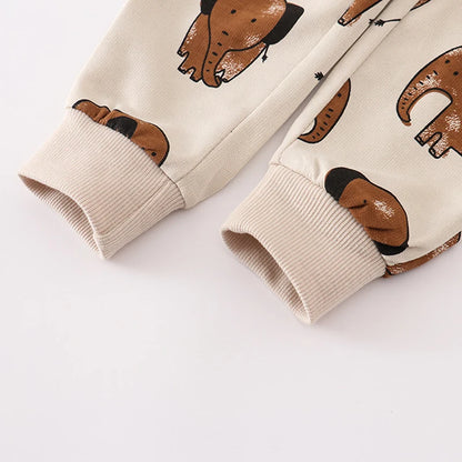 Little maven Spring Suit for Boys Clothing Sets Animal Elephant Boys Boutique Outfits 4Years Kids Clothes Cotton Sweatshirt Pant.
