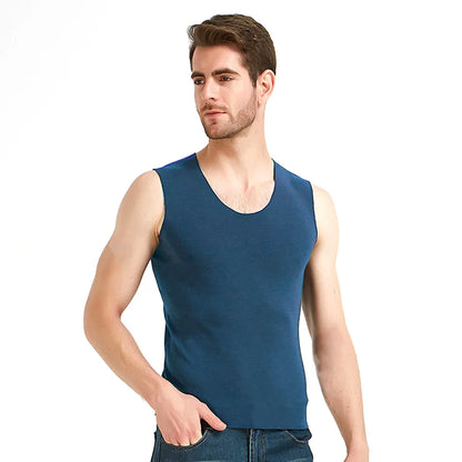 Warm Tank Tops Men Winter Thick Clothes Fitness Thick Heating Fiber Vest Male Sleeveless Tops Slim Casual Seamless Undershirt.