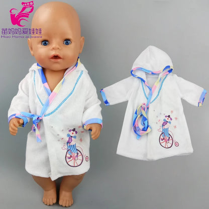 40 cm reborn baby doll bathrobe for 17 inch bebe doll clothes children gift toys wear.